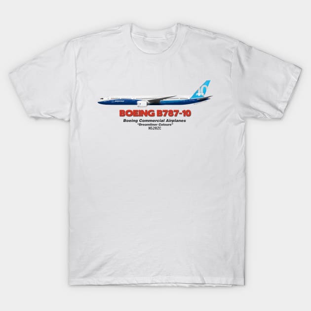 Boeing B787-10 - Boeing "Dreamliner Colours" T-Shirt by TheArtofFlying